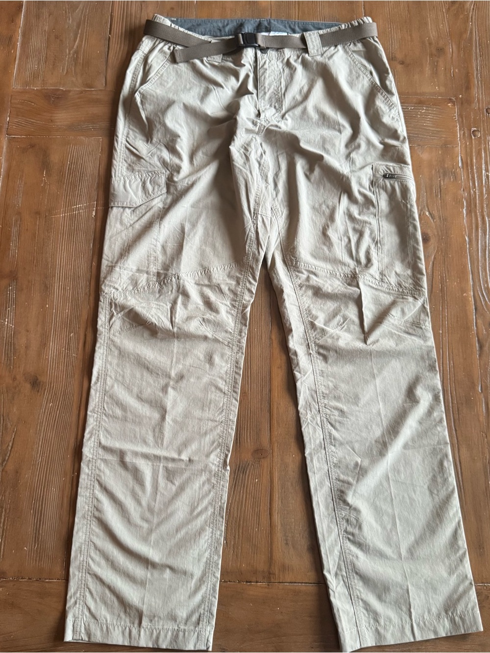 Columbia Silver Ridge Cargo Pants Size 34W 32L Beige Nylon
